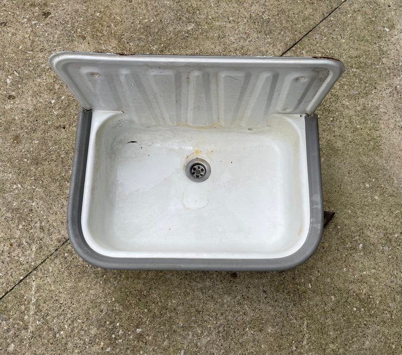 Vintage  European Enamel  Wall  Sink #6810