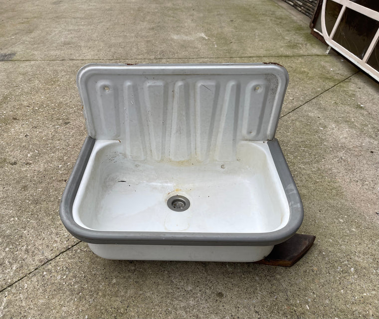 Vintage  European Enamel  Wall  Sink #6810