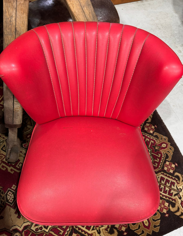 Red Vintage  Lounge and Chairs   #6805 ON HOLD