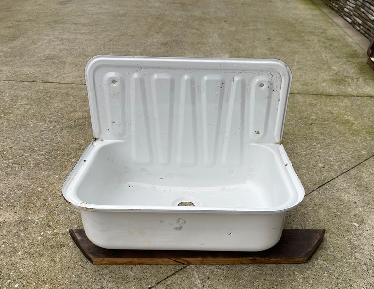 Vintage  European Enamel  Wall  Sink #6811