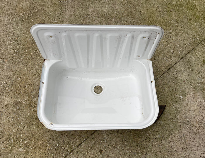Vintage  European Enamel  Wall  Sink #6811