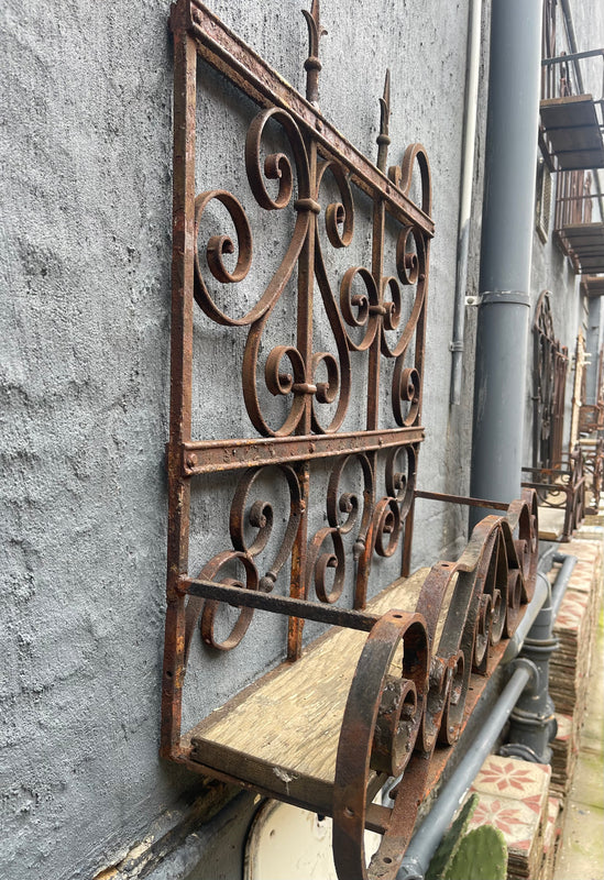 Vintage Wrought Iron Wall / Balcony Planter #6813