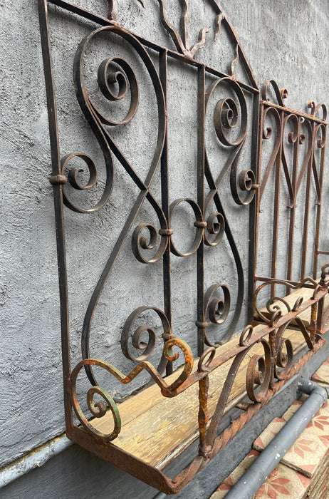Vintage Wrought Iron Wall / Balcony Planter #6815