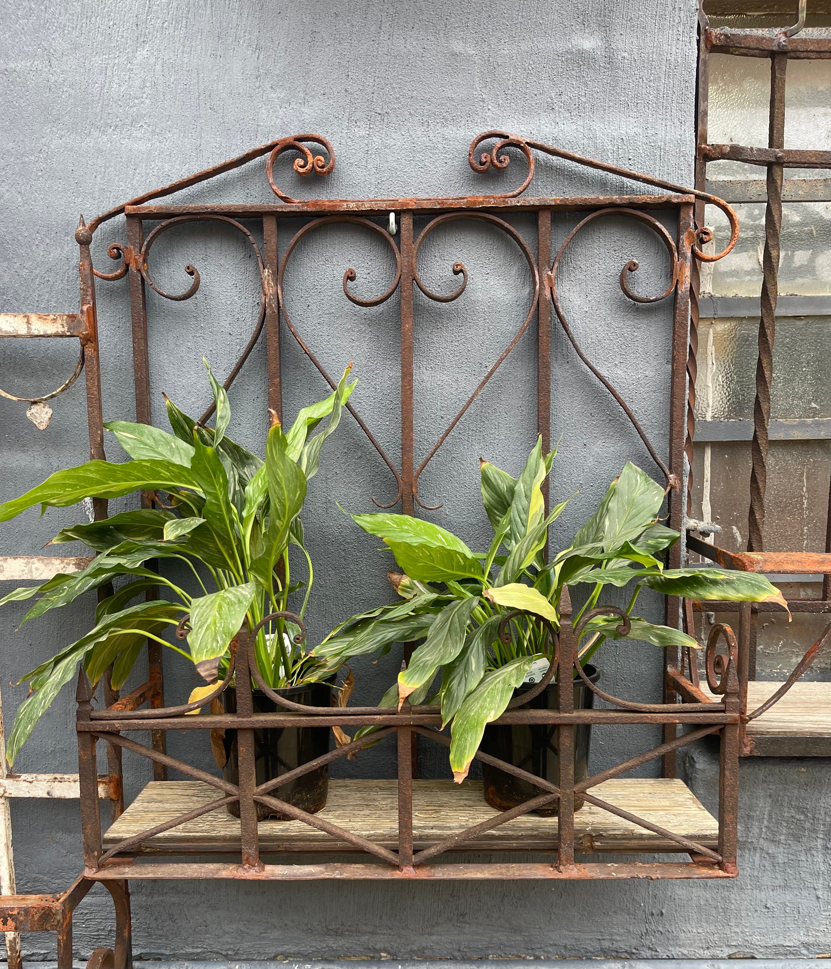 Vintage Wrought Iron Wall / Balcony Planter #6817