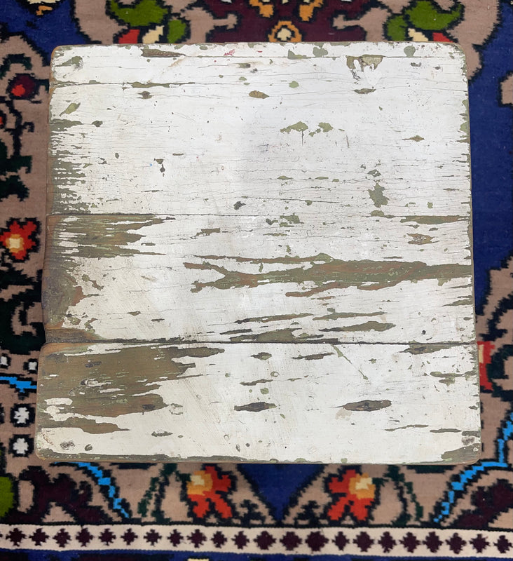 Vintage Rustic  European  Wooden Stool  #6819