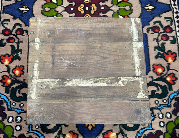Vintage Rustic  European  Wooden Stool  #6820