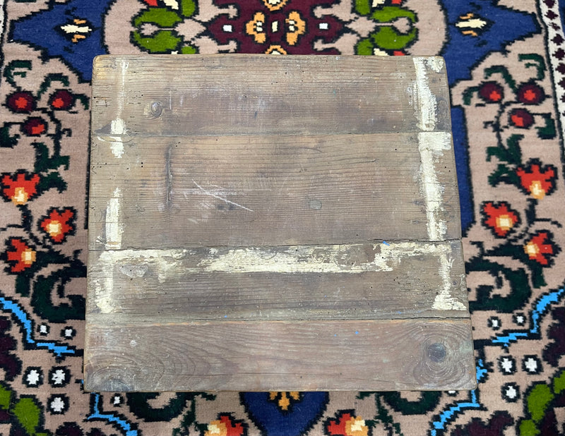 Vintage Rustic  European  Wooden Stool  #6820