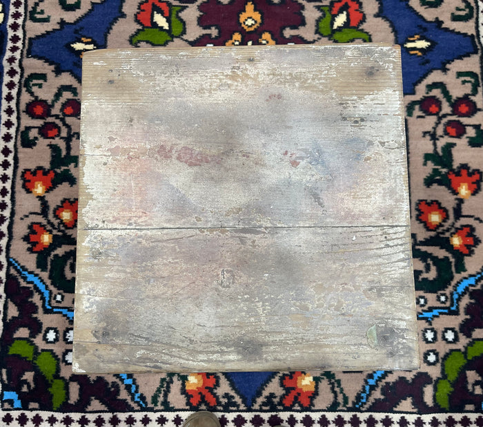 Vintage Rustic  European  Wooden Stool  #6822