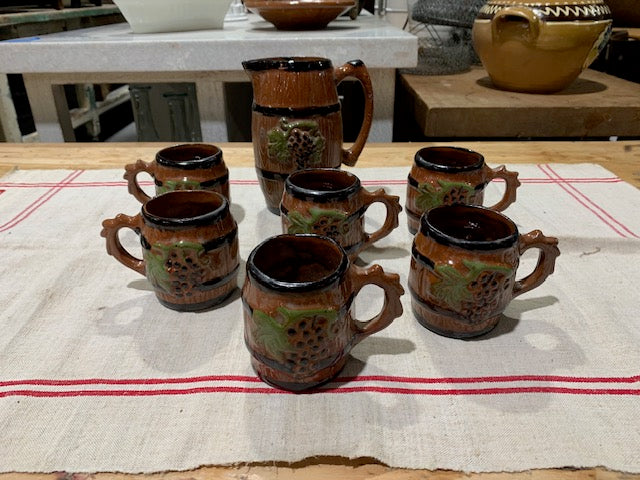 Vintage Hungarian  Glazed Ceramic  Jug  #5132