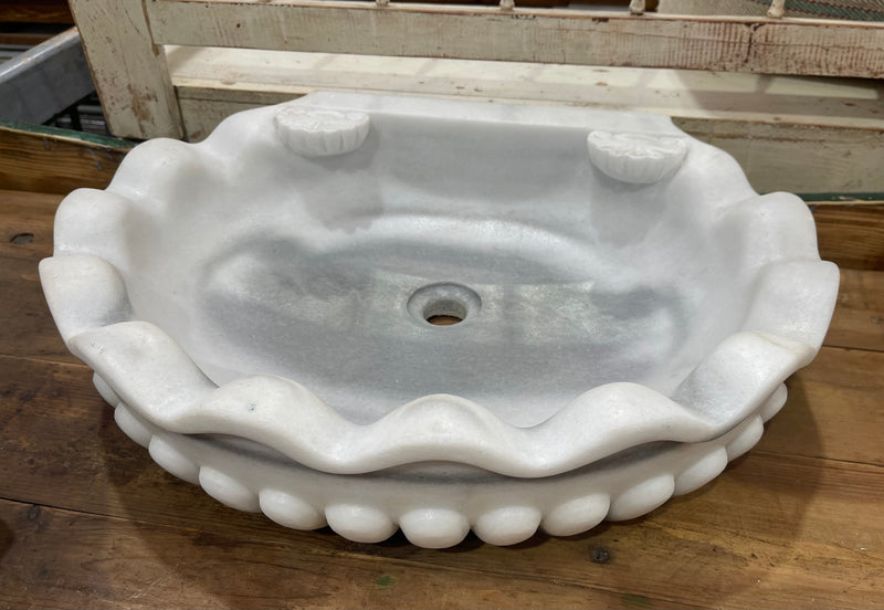 Vintage Turkish Marble Sink  #6825