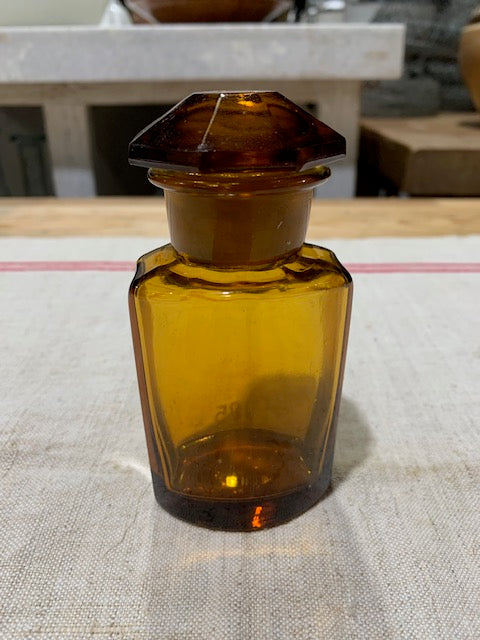 Vintage  Amber Pharmacy  Glass Bottle #5378