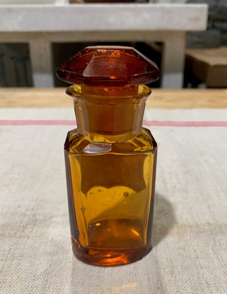 Vintage  Amber Pharmacy  Glass Bottle #5379
