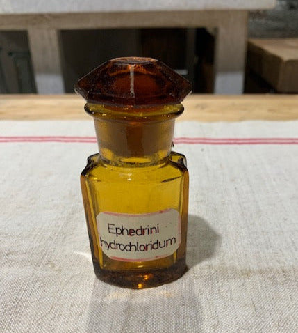 Vintage  Amber Pharmacy  Glass Bottle #5380