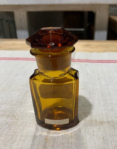 Vintage  Amber Pharmacy  Glass Bottle #5380