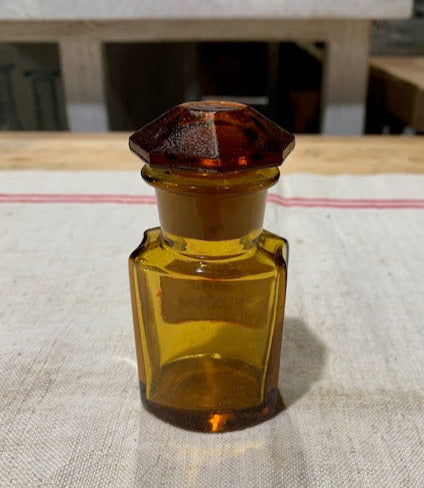 Vintage  Amber Pharmacy  Glass Bottle #5382
