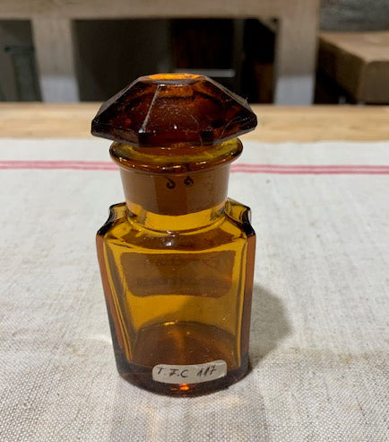 Vintage  Amber Pharmacy  Glass Bottle #5383