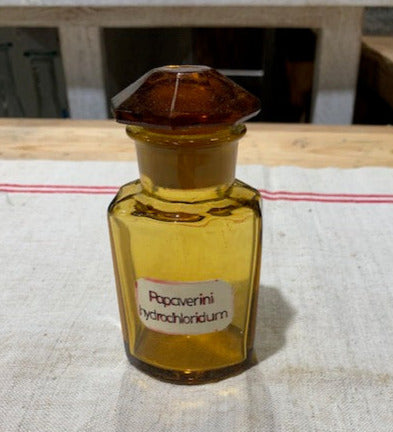 Vintage  Amber Pharmacy  Glass Bottle #5385