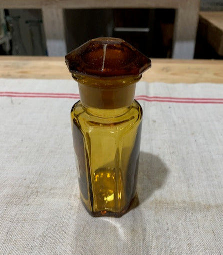 Vintage  Amber Pharmacy  Glass Bottle #5385