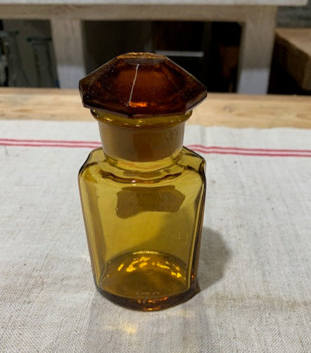 Vintage  Amber Pharmacy  Glass Bottle #5385