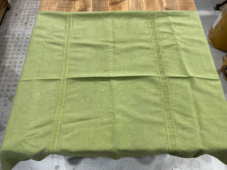 Green Dyed 1940s  Linen/Hemp Sheet    #6828 (Read information about this item)