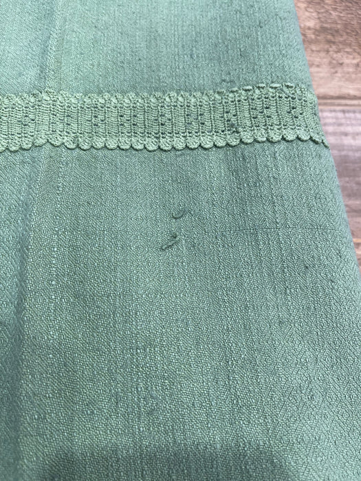 Green Dyed 1940s  Linen/Hemp Sheet    #6828 (Read information about this item)