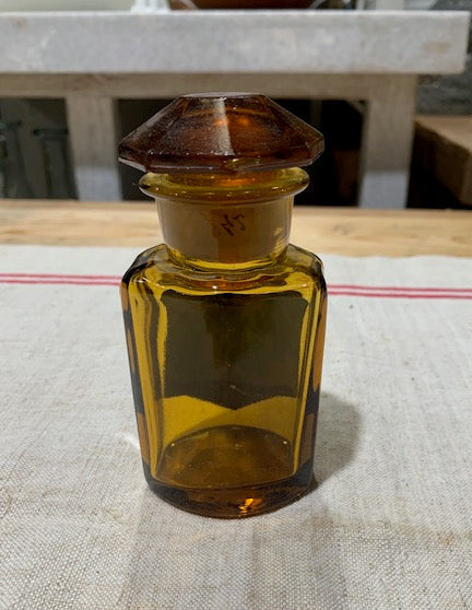 Vintage  Amber Pharmacy  Glass Bottle #5386