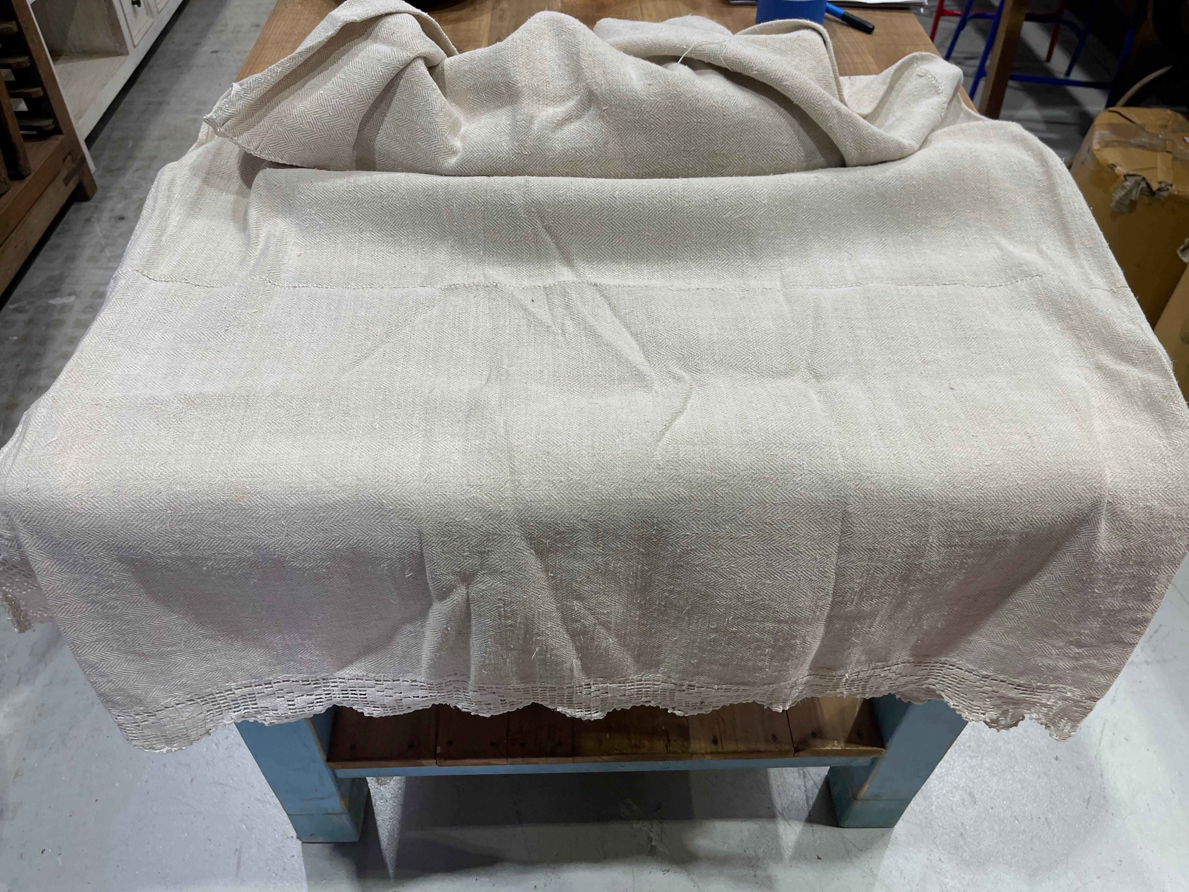 1940s  Linen/Hemp Sheet    #6832  (Read Information About This Item)