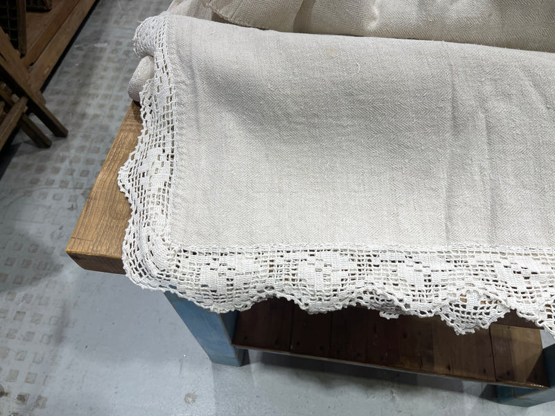 1940s  Linen/Hemp Sheet    #6832  (Read Information About This Item)