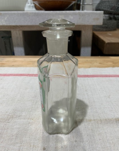 Vintage  Clear Pharmacy  Glass Bottle #5389