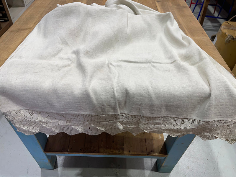 1940s  Linen/Hemp Sheet    #6833  (Read Information About This Item)