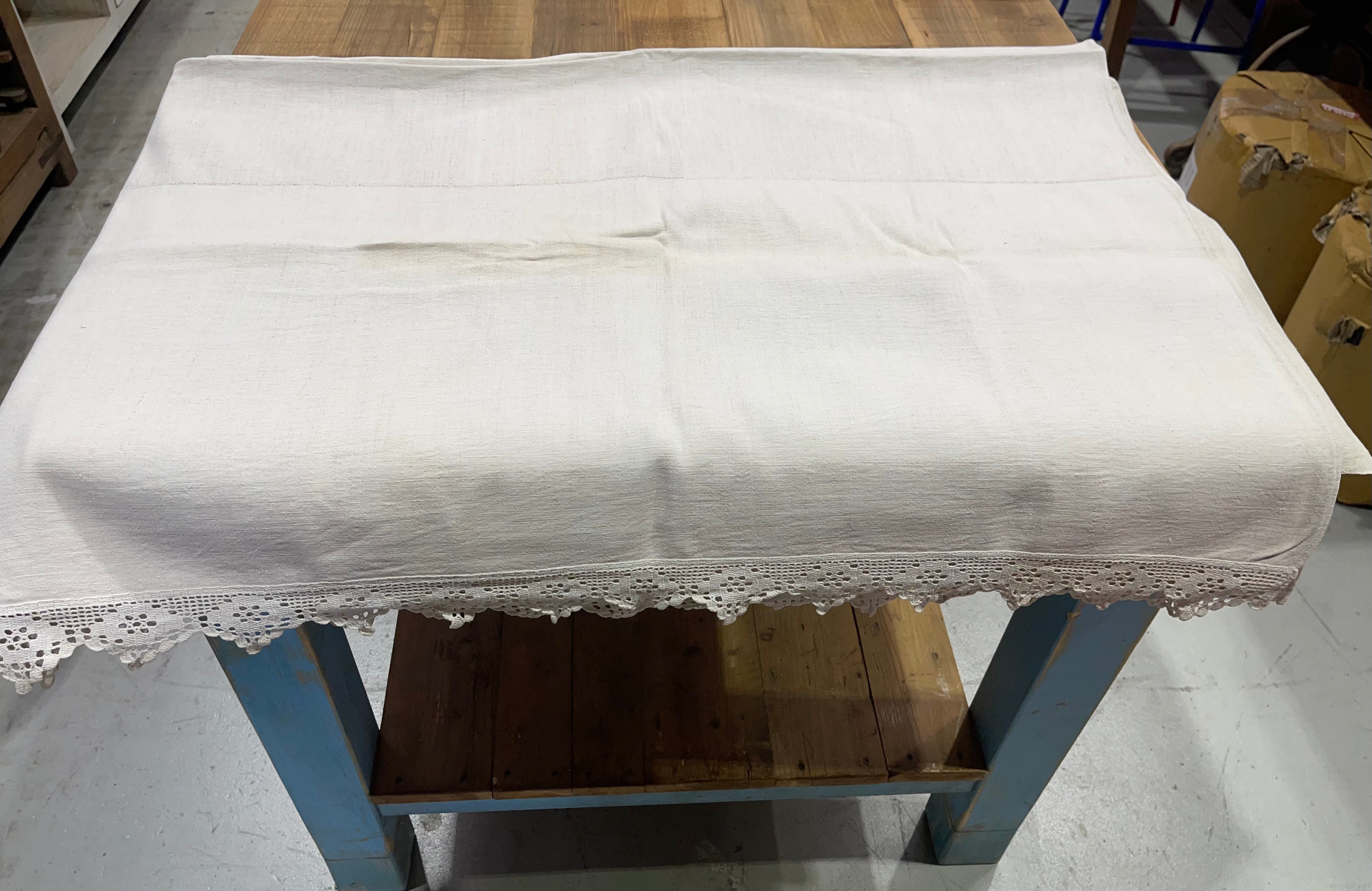 1940s  Linen/Hemp Sheet    #6834  (Read Information About This Item)