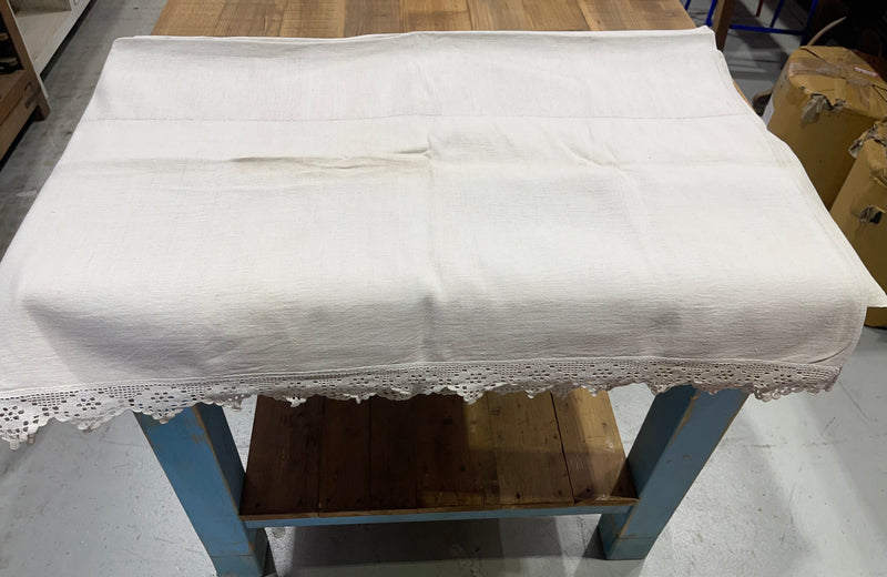 1940s  Linen/Hemp Sheet    #6834  (Read Information About This Item)