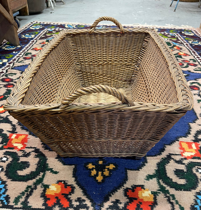 Vintage  Belgian Wicker Bakers Basket  #6839