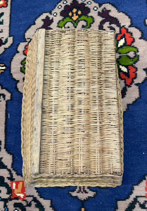 Vintage  Belgian Wicker Bakers Basket  #6839