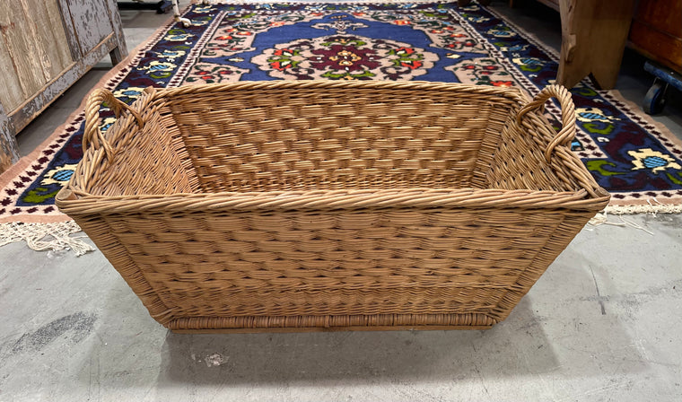 Vintage  Belgian Wicker Bakers Basket  #6840