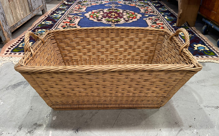 Vintage  Belgian Wicker Bakers Basket  #6840