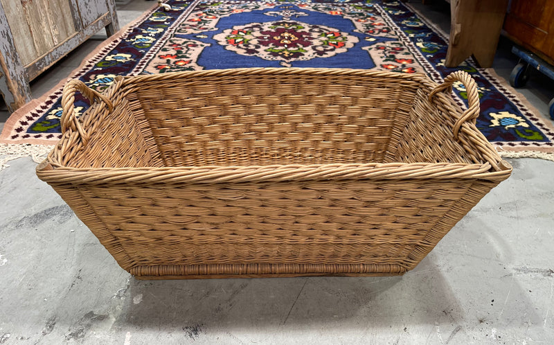 Vintage  Belgian Wicker Bakers Basket  #6840