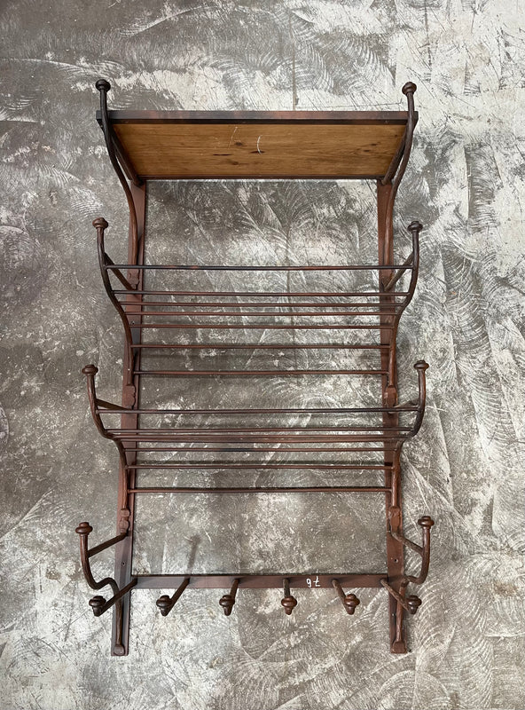 Vintage European Metal Wall Rack  #6846