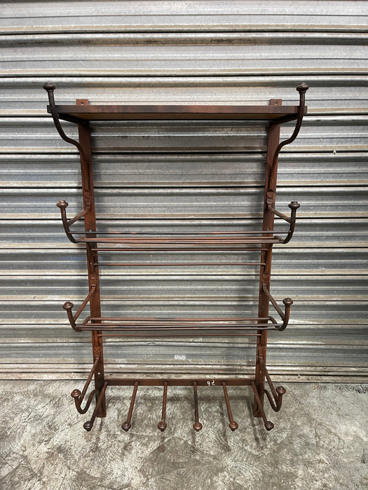 Vintage European Metal Wall Rack  #6846