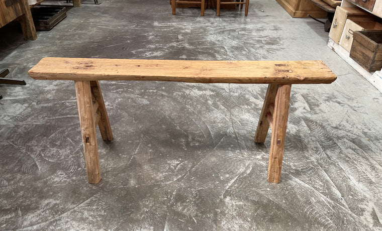 Vintage Hungarian Milking Bench Seat  #6847