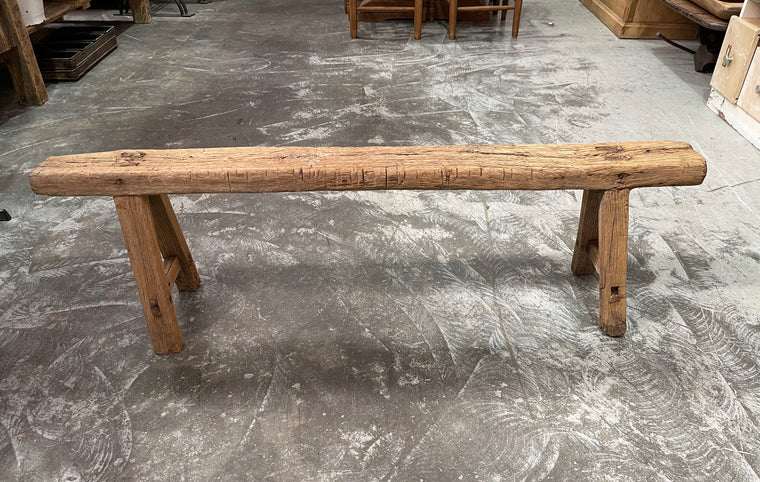 Vintage Hungarian Milking Bench Seat  #6848