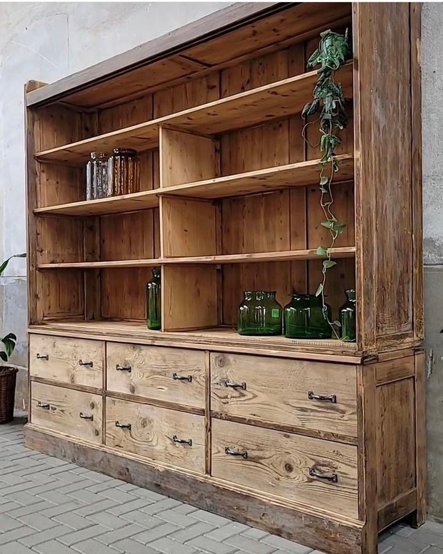 Dutch Wooden  Display Cabinet / Hutch  #5452
