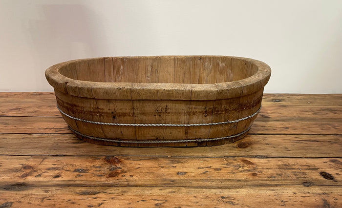 Vintage Oval Wooden  Bowl  #6850
