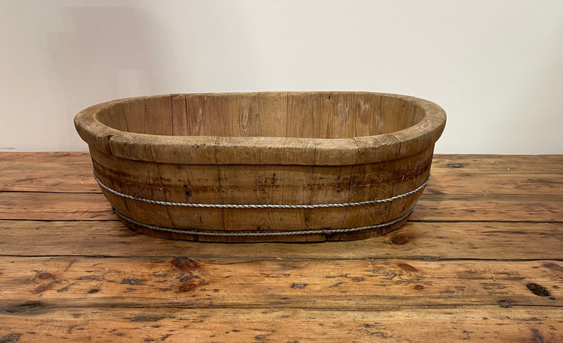 Vintage Oval Wooden  Bowl  #6850
