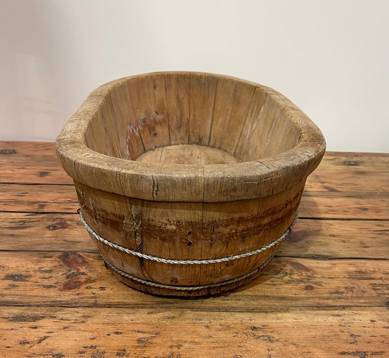 Vintage Oval Wooden  Bowl  #6850