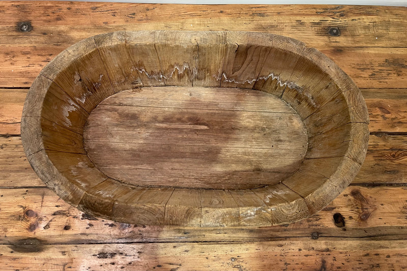 Vintage Oval Wooden  Bowl  #6850