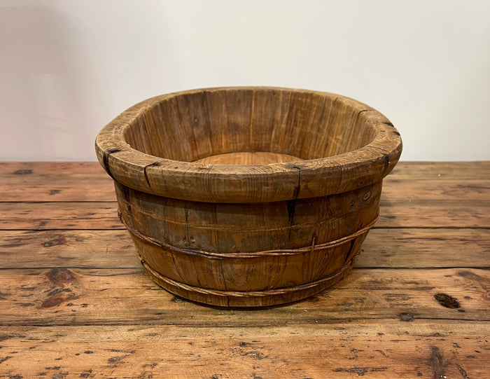 Vintage Oval Wooden  Bowl  #6851