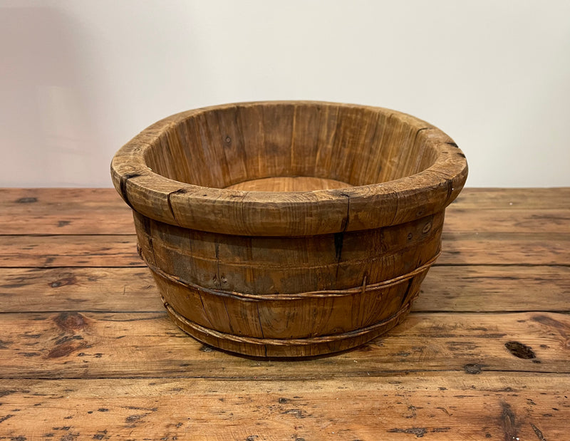 Vintage Oval Wooden  Bowl  #6851