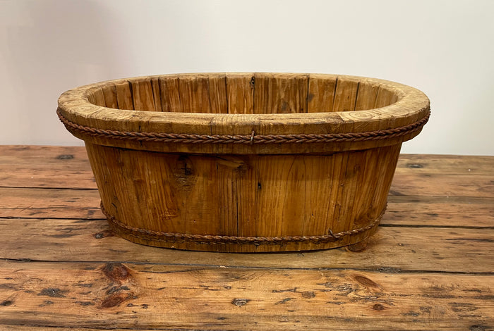 Vintage Oval Wooden  Bowl  #6852