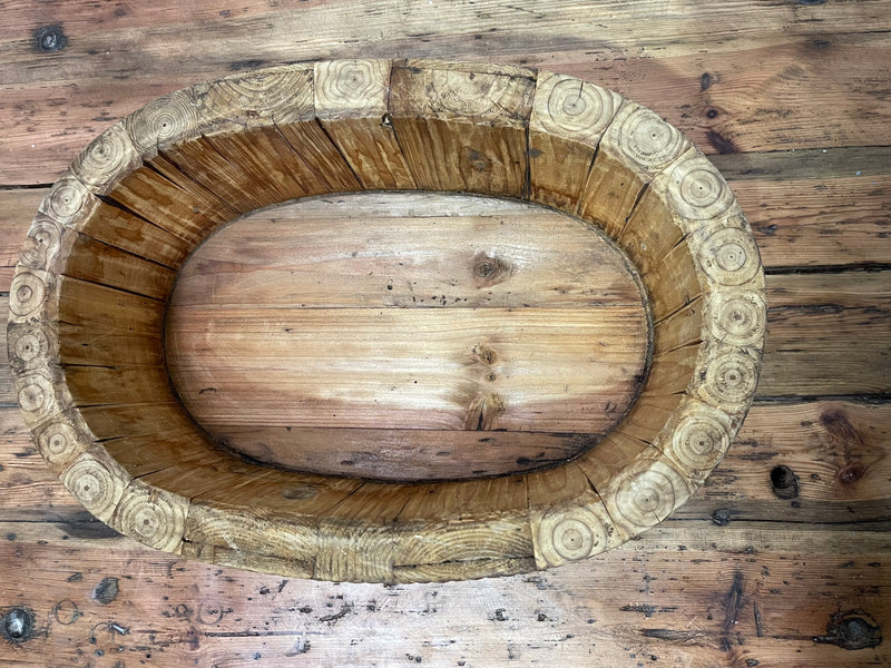 Vintage Oval Wooden  Bowl  #6852